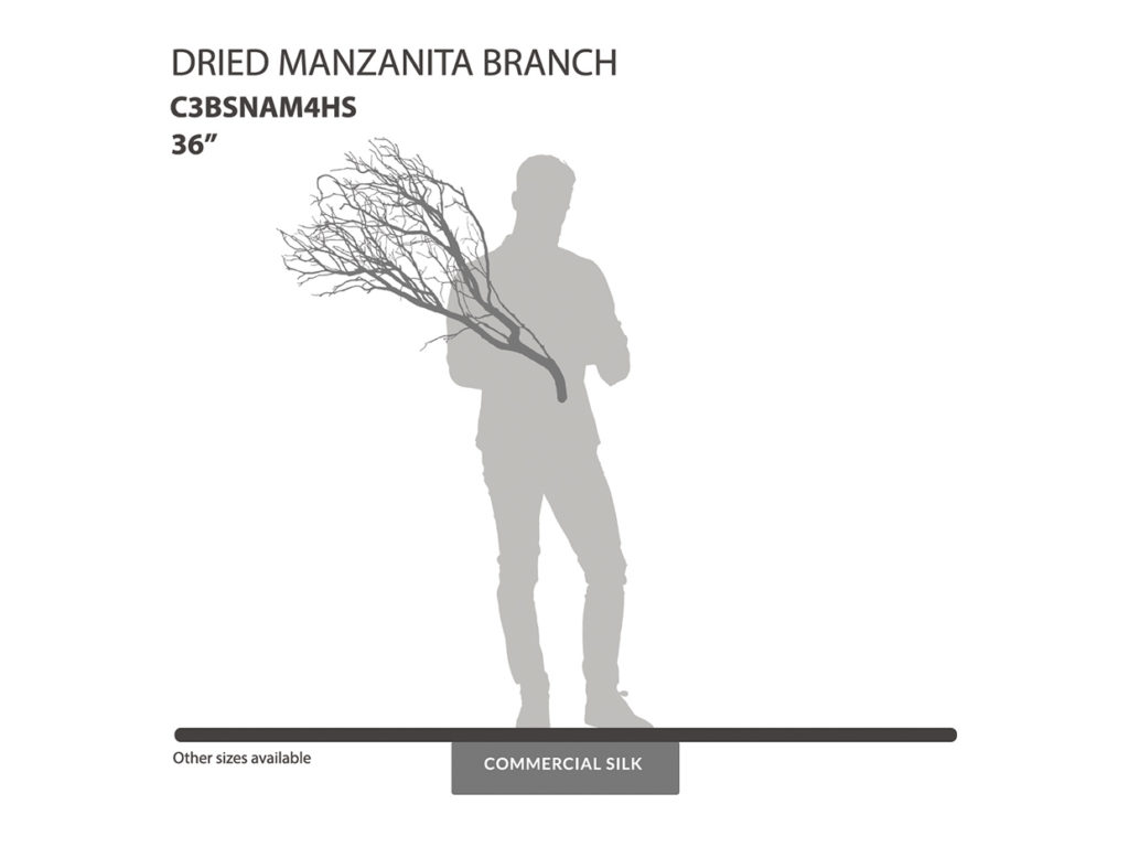 Dried Large Manzanita Branches - Preserved Branches | Commercial Silk